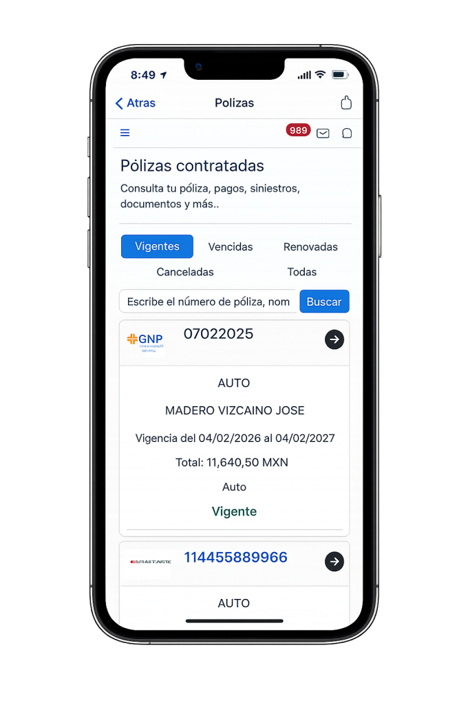 App móvil de Winsef